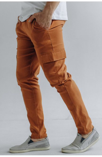 Штани чоловічі теракотового кольору 173017L