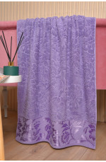 Рушник банний махровий фіолетового кольору 173138L