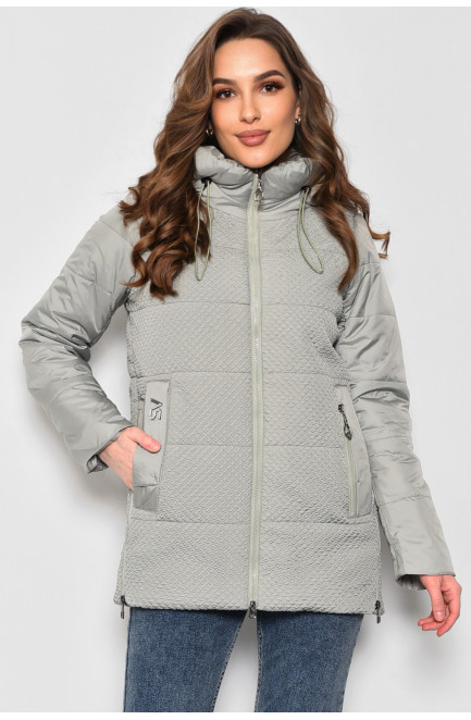 Куртка женская демисезонная оливкового цвета 173142L