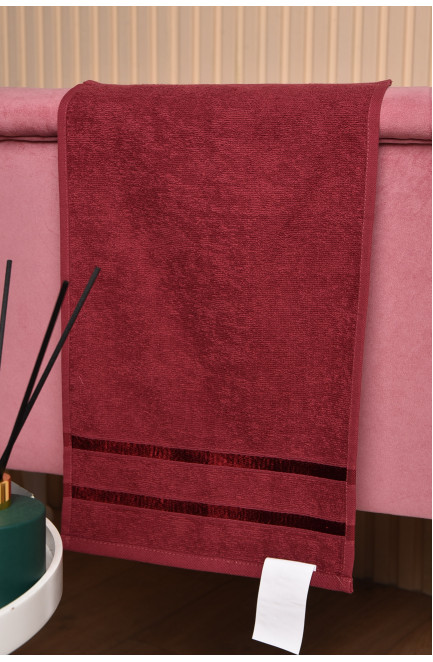 Полотенце кухонное махровое бордового цвета 173186L