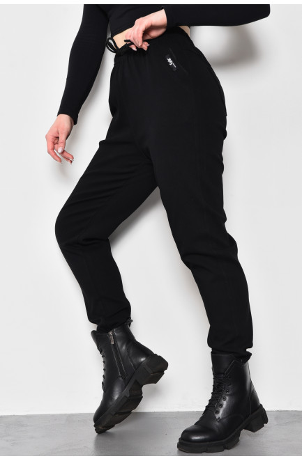 Штани жіночі напівбатальні чорного кольору 173323L