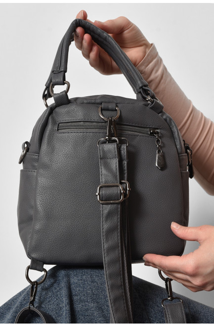 Сумка-рюкзак женская серого цвета 173342L