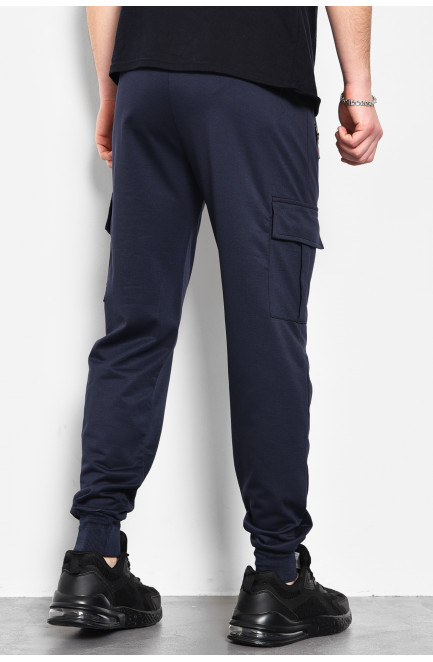 Спортивные штаны мужские темно-синего цвета 173379L