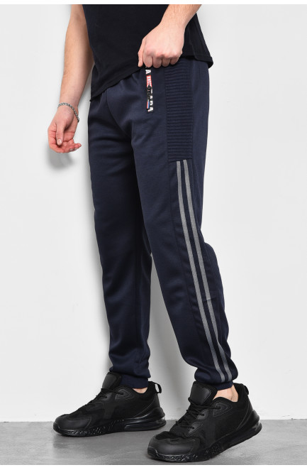 Спортивные штаны мужские темно-синего цвета 173388L