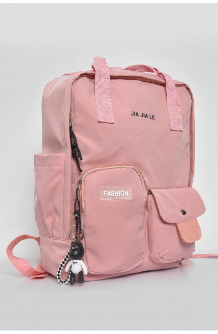 Жіночий рюкзак текстильний світло-рожевого кольору 173414L