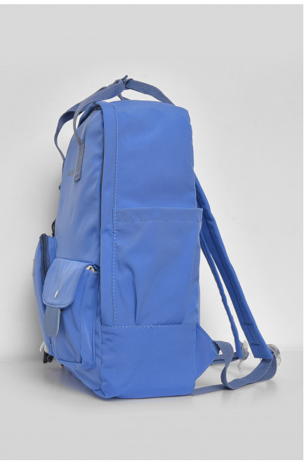 Рюкзак женский текстильный темно-голубого цвета 173415L