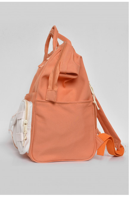 Жіночий рюкзак текстильний помаранчевого кольору 173420L