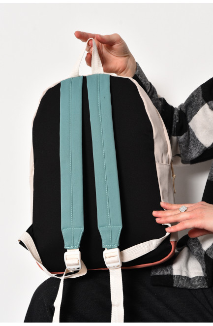 Рюкзак женский текстильный бежевого цвета 173421L