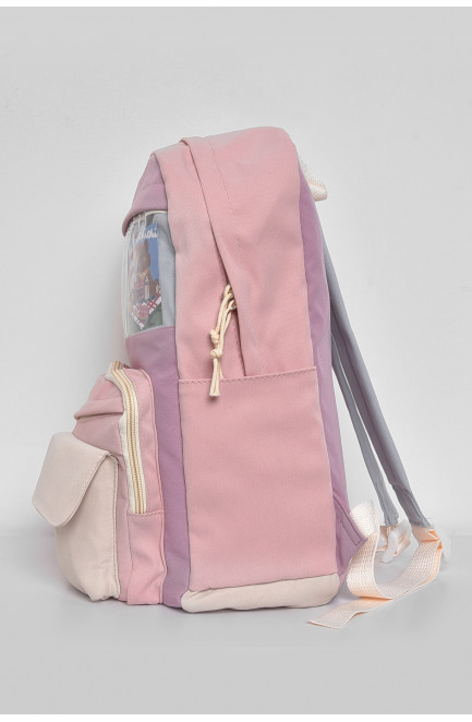 Жіночий рюкзак текстильний рожевого кольору 173423L