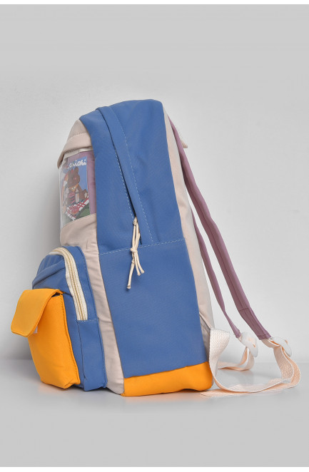 Рюкзак женский текстильный синего цвета 173425L