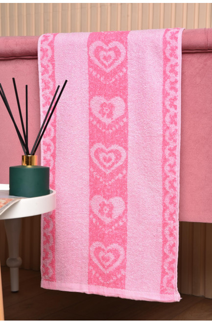 Полотенце кухонное махровое розового цвета 173431L