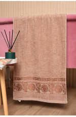 Полотенце для лица махровое коричневого цвета 173451L