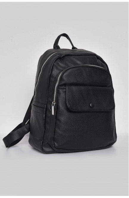 Жіночий рюкзак з екошкіри чорного кольору 173470L