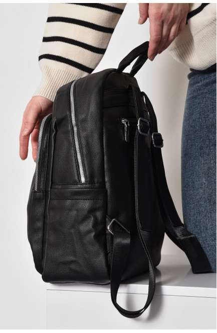 Жіночий рюкзак з екошкіри чорного кольору 173472L