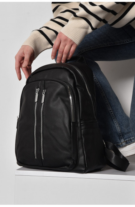 Жіночий рюкзак з екошкіри чорного кольору 173475L