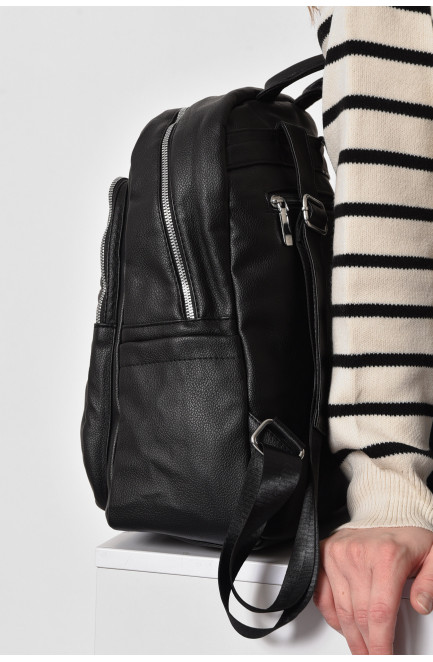 Жіночий рюкзак з екошкіри чорного кольору 173477L