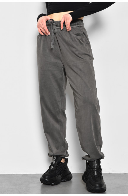Штани жіночі напівбатальні сірого кольору 173491L