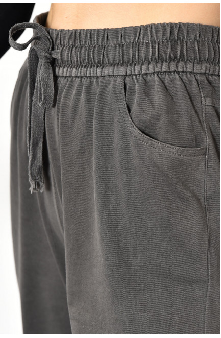 Штани жіночі напівбатальні сірого кольору 173491L