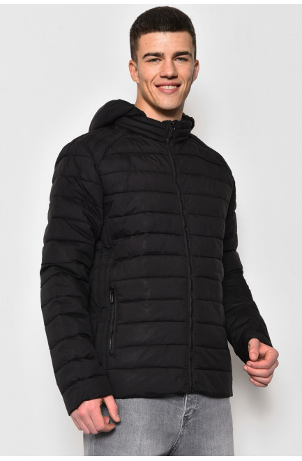 Куртка чоловiча демicезонна чорного кольору 173517L