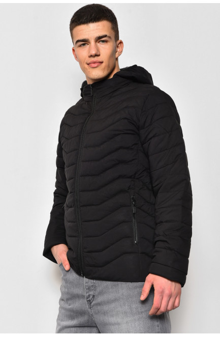 Куртка мужская демисезонная черного цвета 173521L