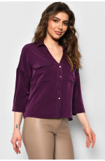 Сорочка жіноча з коротким рукавом бордового кольору 173567L