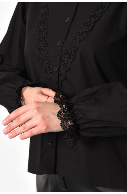 Рубашка женская черного цвета 173638L