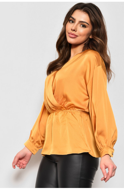 Блуза женская горчичного цвета 173783L