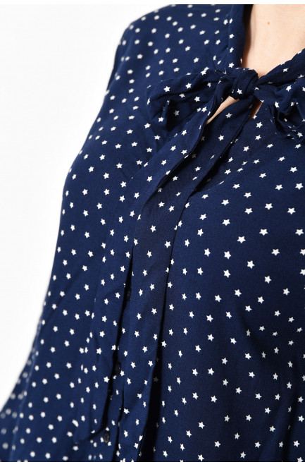 Рубашка женская с принтом темно-синего цвета 173857L