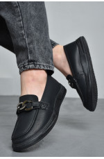 Туфлі-лофери жіночі чорного кольору 174078L