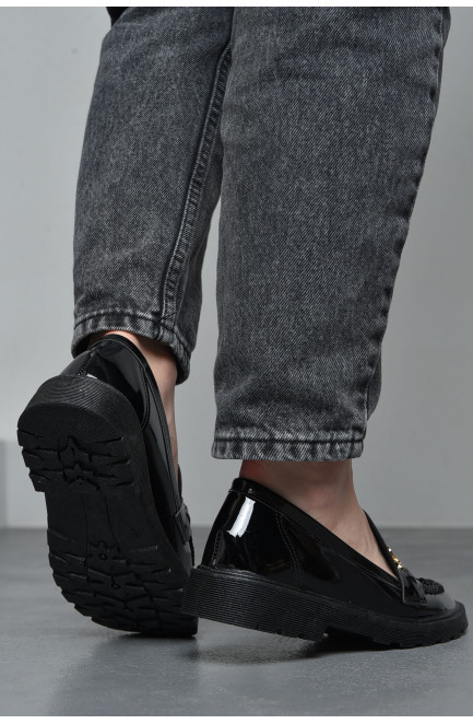 Туфлі-лофери жіночі чорного кольору 174079L