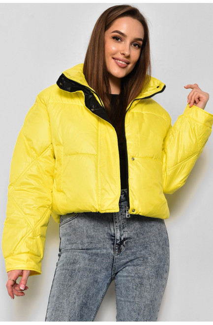 Куртка женская демисезонная желтого цвета 174110L