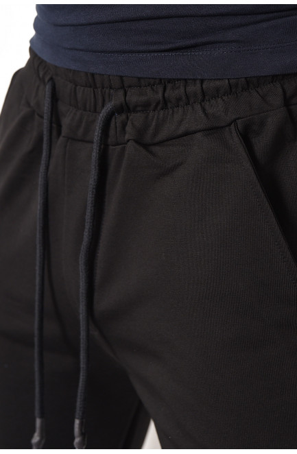 Спортивные штаны мужские черного цвета 174173L
