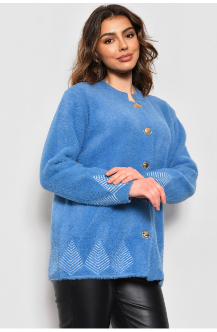 Кардиган жіночий альпака блакитного кольору 174216L
