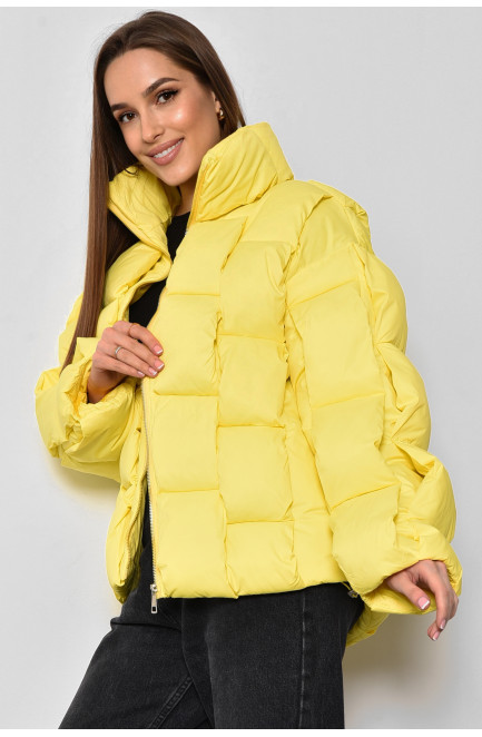 Куртка женская еврозима желтого цвета 174367L