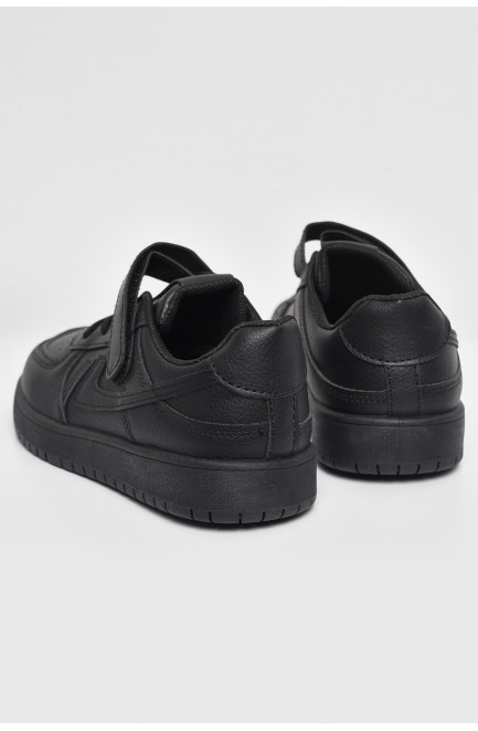 Кросівки дитячі чорного кольору на ліпучках 174429L