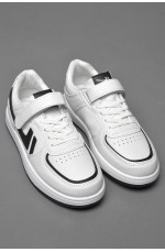 Кросівки дитячі білого кольору на ліпучках 174430L