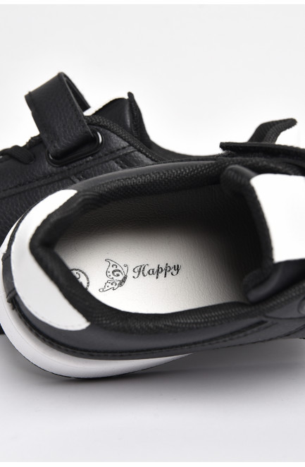 Кросівки дитячі чорного кольору на ліпучках 174431L