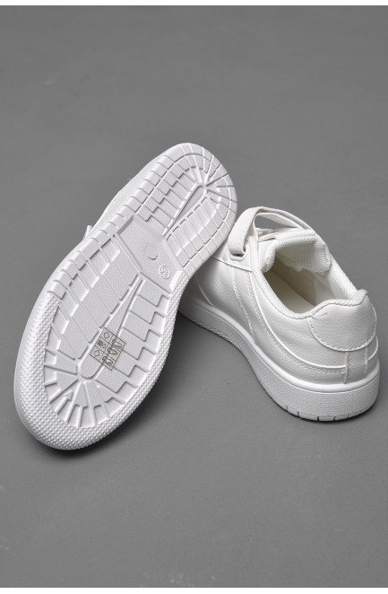 Кросівки дитячі білого кольору на ліпучках 174433L