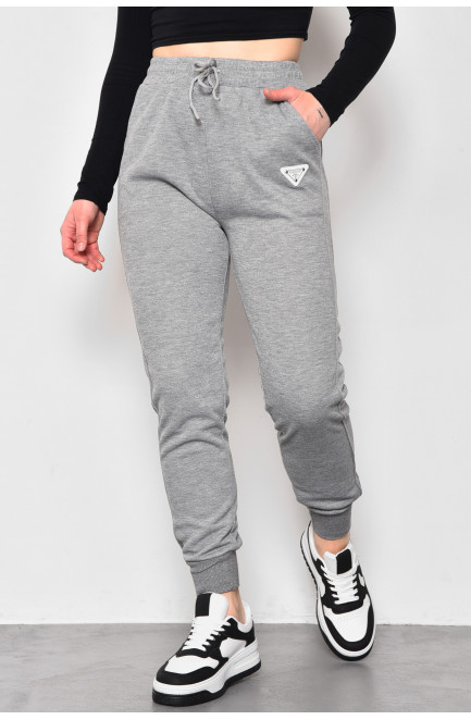 Спортивні штани жіночі трикотажні сірого кольору 174464L