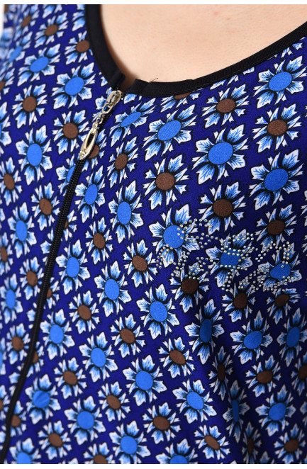Халат жіночий напівбатальний літній синього кольору 174516L