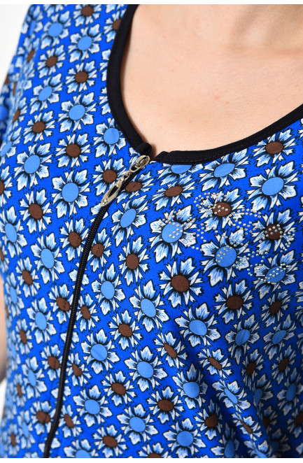 Халат жіночий напівбатальний літній блакитного кольору 174518L