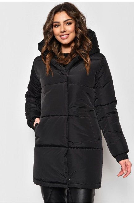 Куртка жіноча демісезонна чорного кольору 174546L