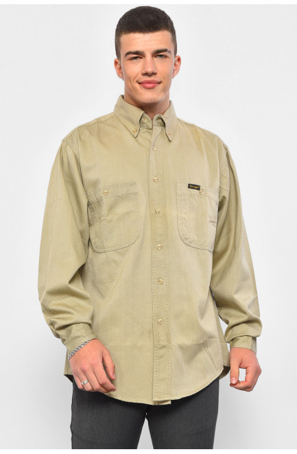 Рубашка мужская батальная бежевого цвета 174825L