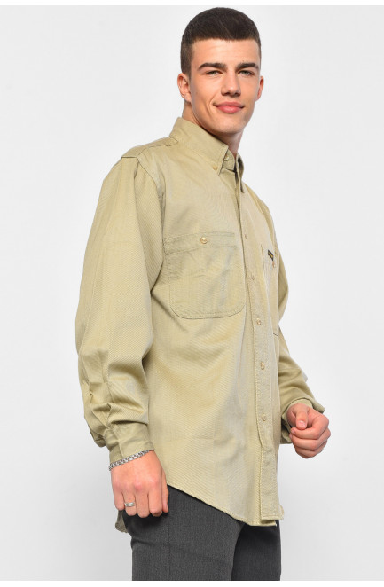 Рубашка мужская батальная бежевого цвета 174825L