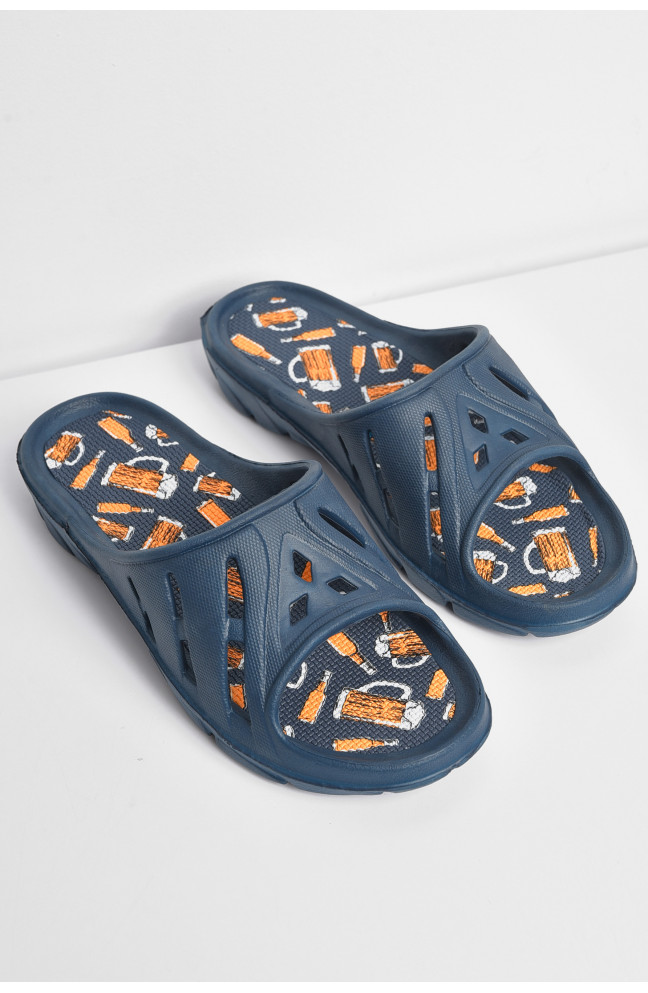 Шлепанцы мужские пена темно-синего цвета 174886L