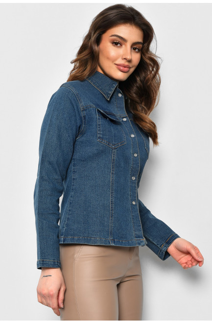 Рубашка женская джинсовая синего цвета 174959L