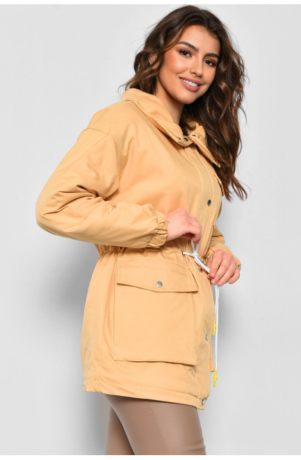 Куртка женская демисезонная горчичного цвета 175203L
