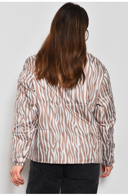 Куртка жіноча демісезонна бежевого кольору 175256L
