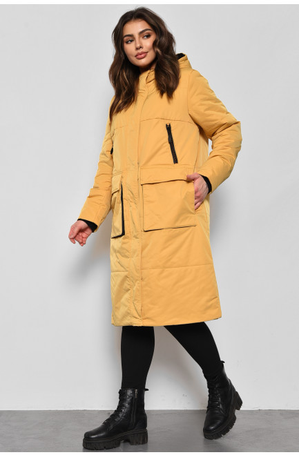 Куртка жіноча демісезонна жовтого кольору 175273L