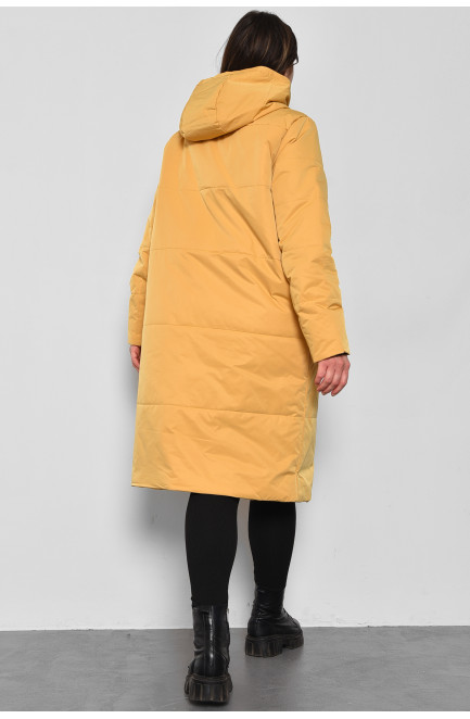 Куртка женская демисезонная желтого  цвета 175273L